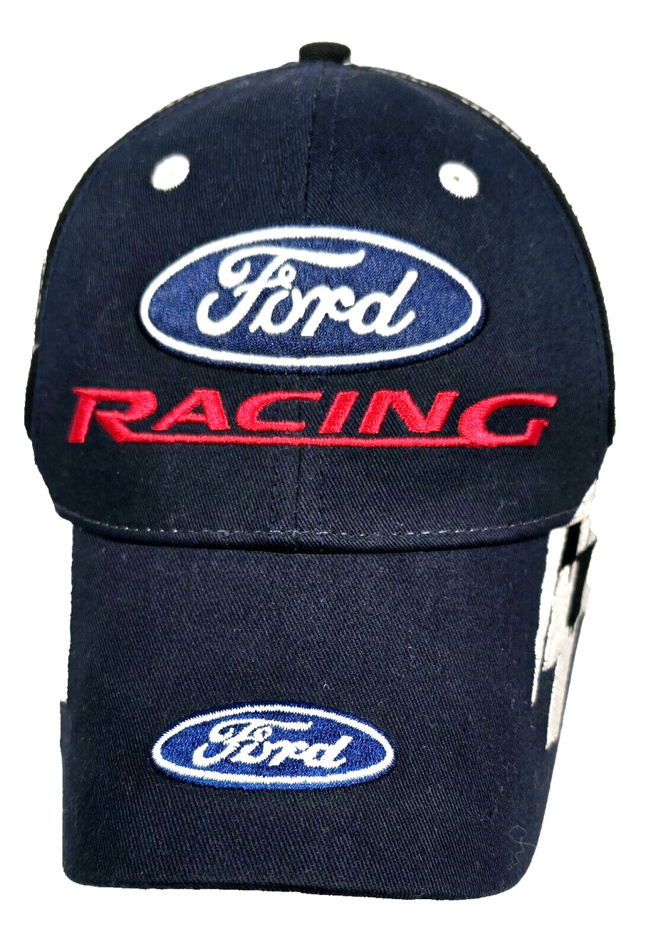 Ford Racing NASCAR Blue Black Strapback Hat Cap 100% Cotton Official License